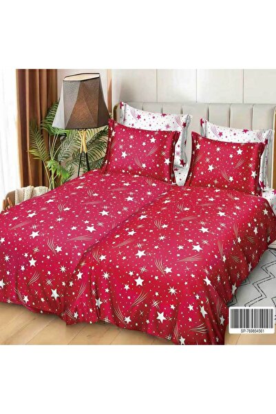 Patul Satin Cotton Linen with 2 Sides, Double Bed, Sulphur, 7 Pieces