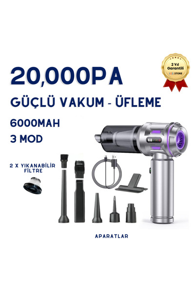 Forestia Auhma 2'si 1 Arada Şarjlı Süpürge Hava Üfleme 20.000 Pa Güçlü Çekim ...