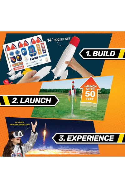 Abacus brands فريق بيل ناي العلمي: مختبر الصواريخ للواقع الافتراضي - مجموعة أدوات علمية للأطفال في الواقع الافتراضي