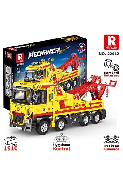 REOBRIX Technic 22012 Kurtarma Kamyonu (Wrecker Rescue Truck) Kumanda&Motor Y...