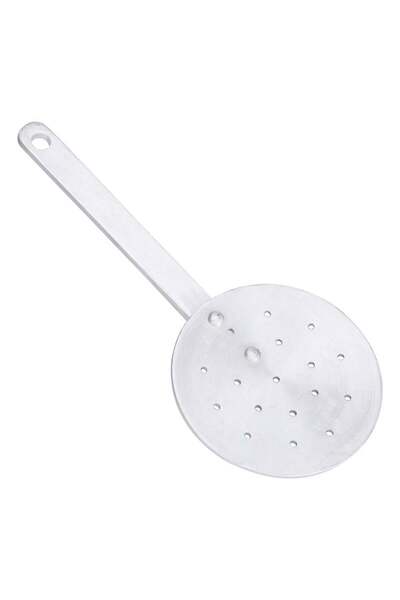 AL SANIDI Aluminum Cooking Spoon, Silver, Size 13*28 cm