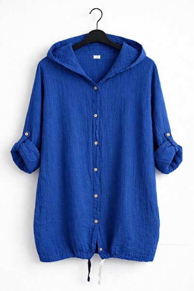 Turkotton Buttoned Hooded Shirt Jacket