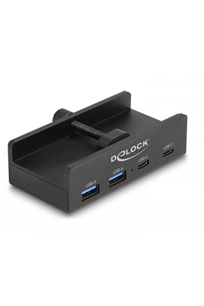 DELOCK Hub USB-A 5Gbps cu 2 x USB-A/2 x USB Type C pentru monitor Negru, 64262