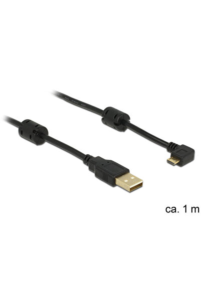 DELOCK Cablu USB-A tată > USB micro-B tată cotit la 270 de grade