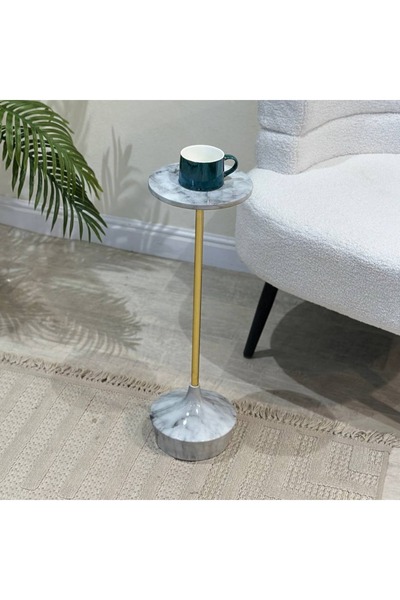 foryou Modern Design Single Column Gold Service Table