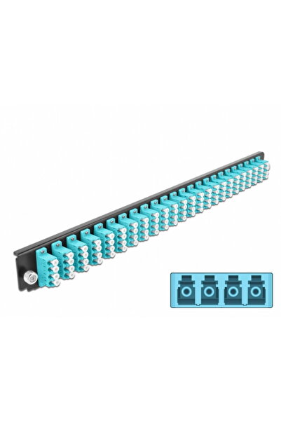 DELOCK Front panel connector 43372, 19" for 24-port LC Quad OM3 enclosure, Li...