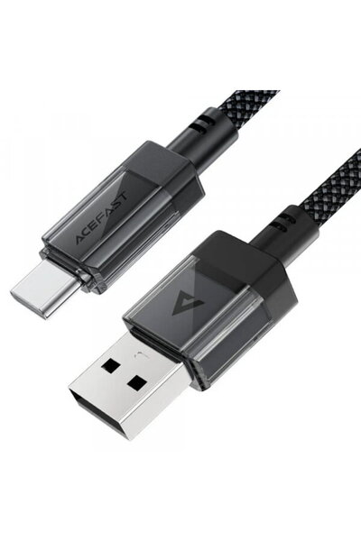 Acefast USB-A - USB-C C12-04 Data and Charging Cable, 18W, 1.2m, Black