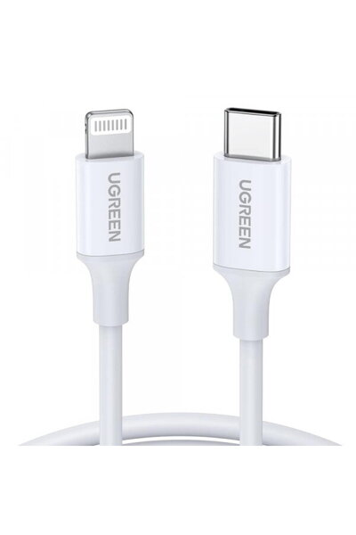 Ugreen USB-C - Lightning Data and Charging Cable US171 (10493), 20W, 1m, White