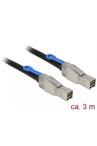 DELOCK Mini SAS HD SFF-8644 to Mini SAS HD SFF-8644 Cable 3m, 83396