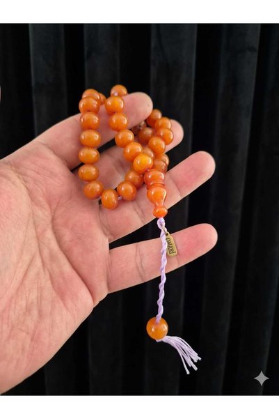 güleçdoğaltaş Güleç Natural Stone Omari Master Signed German Crushed Stone Prayer Beads - 9.30X11.30 mm Flat Sphere Cut