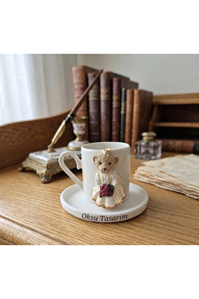 oksukokulutaş Girl Teddy Turkish Coffee Cup