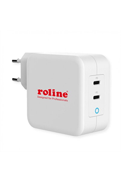 Roline Incarcator priza 2 x USB type C QC 3.0 (PD) 100W GaN, 19.11.1053