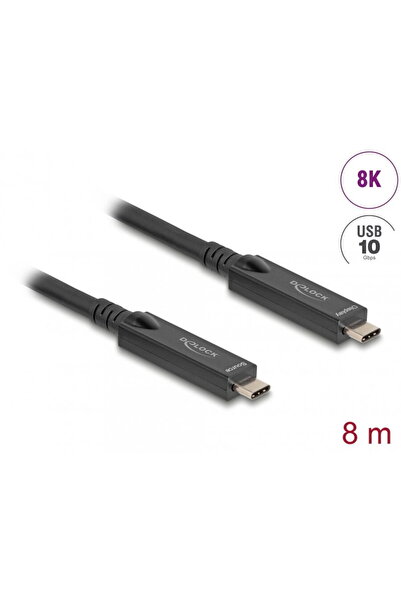 DELOCK Cablu optic activ USB tip C 8K60Hz/4K120Hz T-T 8m, 84256