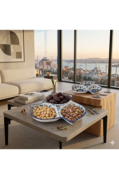 ATELİER KERAMİK 3 BÖLMELİ ÇEREZLİK KASE