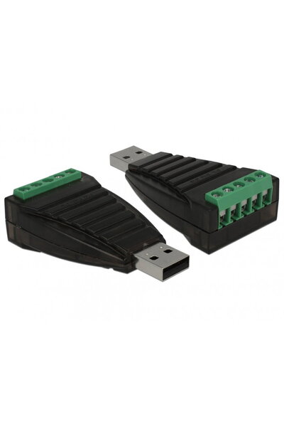 DELOCK Adaptor USB la Serial RS-422/485 cu bloc terminal, protecție la suprat...