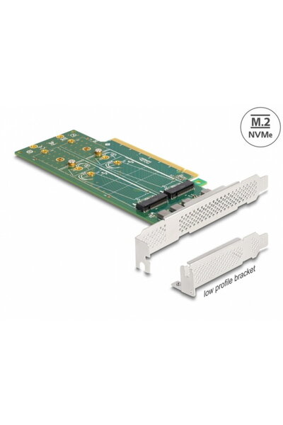 DELOCK Placă de extensie PCI Express la 4 x NVMe M.2 Key M interne - Bifurcat...