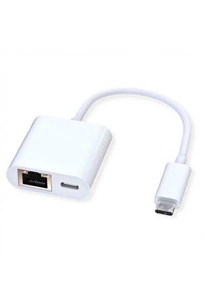 Roline USB 3.2 Gen2 type C to Gigabit LAN network adapter + 100W power supply...