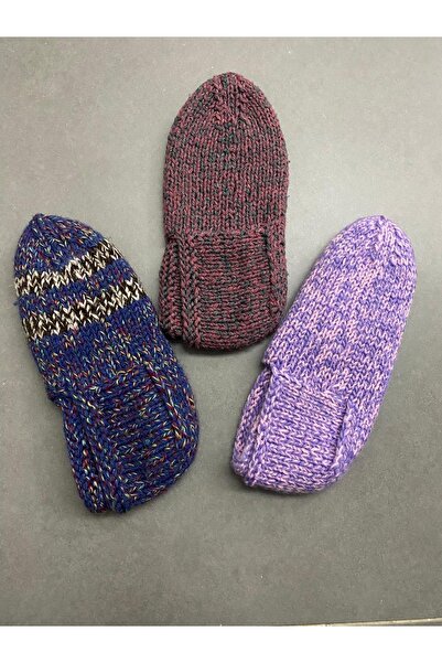 MESKSTORE 3 Çi̇t Hand Knitted Booties 42