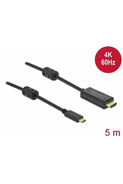 DELOCK Cablu activ USB Type-C la HDMI (DP Alt Mode) 4K60Hz T-T 5m Negru, 85972