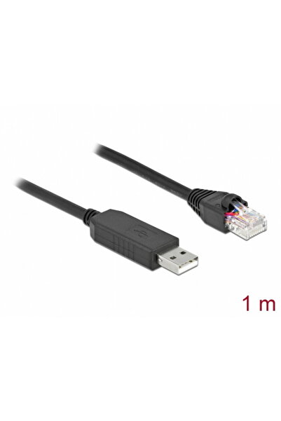 DELOCK Cablu USB la serial RS-232 RJ45 (pentru router Cisco) T-T 1m, 64160