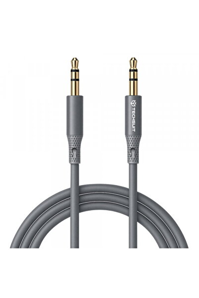 Techsuit Cablu Audio 3.5mm - 3.5mm AC3 SoundFlex, 1m, Gri