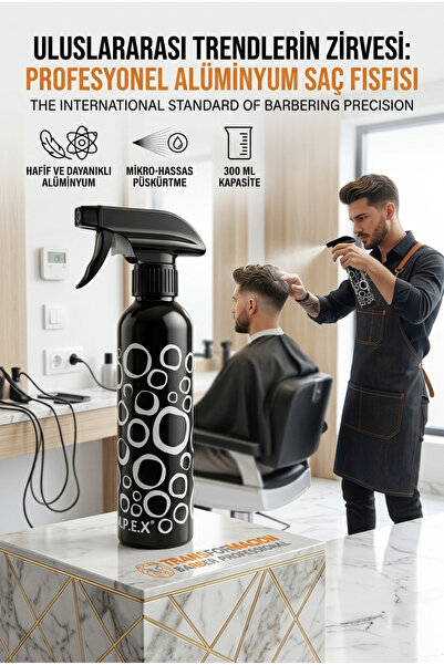 Transformacion Alüminyum Metal Berber Kuaför Su Spreyi Şişesi Profesyonel Saç...