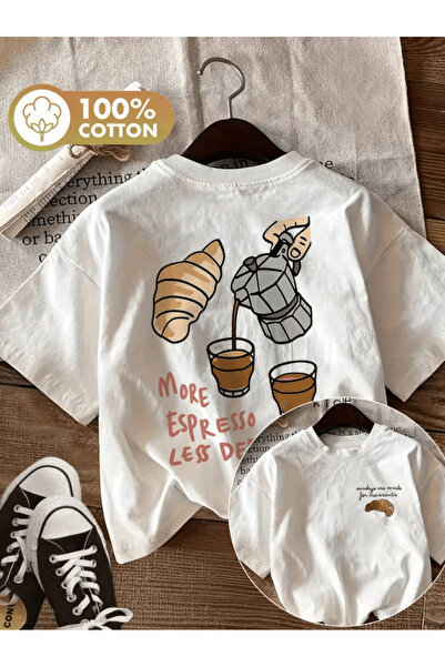 one button تي شيرت كبير الحجم مطبوع بتصميم كروكوسان وكوفي