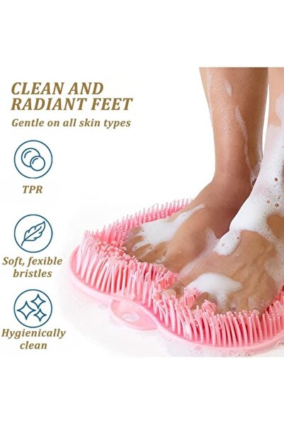 WDA Silicone Foot and Back Scrubber Massage Pad, Wall-Mounted Back Scrubber w...