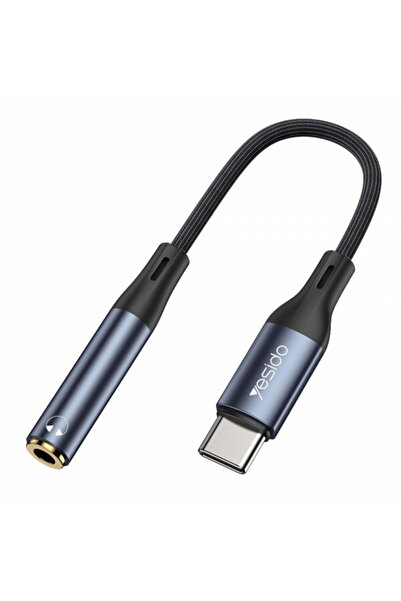 Yesido Adaptor audio USB-C - 3.5mm YAU38, Negru