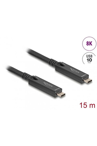 DELOCK Cablu activ optic USB type C 8K60Hz/4K120Hz T-T 15m, 84258