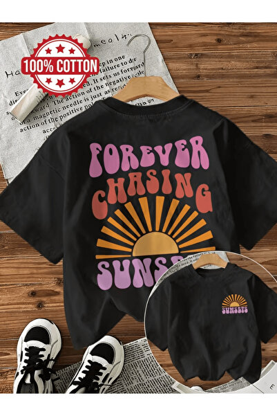 one button Μπλουζάκι Forever Chasing με στάμπα διπλής όψης, Premium Oversize