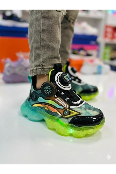 MARCOMEN Marcoki̇ds Imported Lighted Anatomical Boys' Sneakers with Trolley