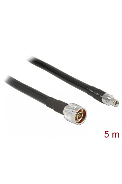 DELOCK Cablu antenă cu conector N la conector RP-SMA CFD400 LLC400, 5m, cu pi...