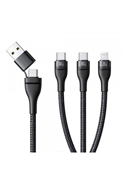 Baseus Cablu de încărcare USB-A / USB-C - Lightning / 2 x USB-C Flash Series ...
