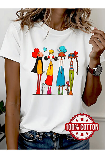 one button Χαριτωμένο μπλουζάκι με στάμπα χαρακτήρων ειδικής σχεδίασης Premiu...