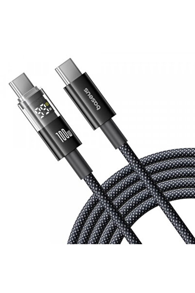 Baseus USB-C Data and Charging Cable - USB-C Display 2, 100W, 2m, Black P1037...