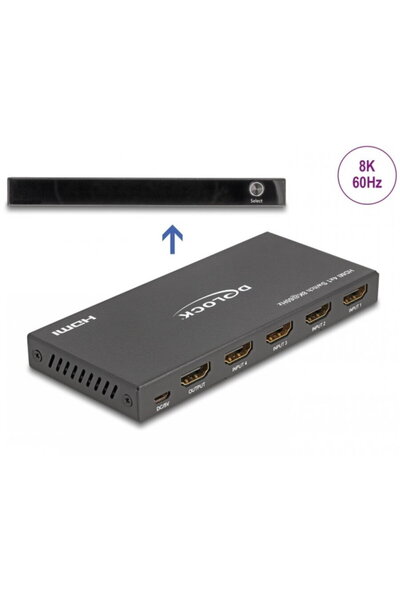 DELOCK Switch HDMI 4 porturi 8K60Hz/4K144Hz, 18604