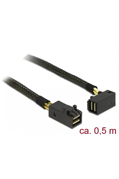 DELOCK Mini SAS HD SFF-8643 to Mini SAS HD SFF-8643 angled cable 0.5m, 83621