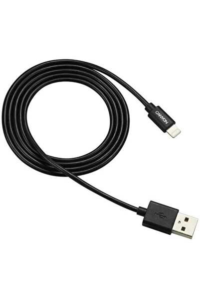 CANYON Cablu de date MFI-1 Lightning 12W, 1m, Negru (CNS-MFICAB01B), Negru