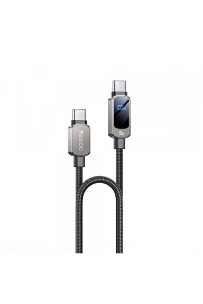 Yesido USB-C Data and Charging Cable - USB-C CA179 Display, 100W, 1.2m, Black