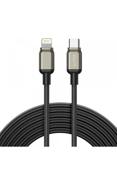 Lito USB-C - Lightning Data and Charging Cable LD17, 20W, 1m, Black