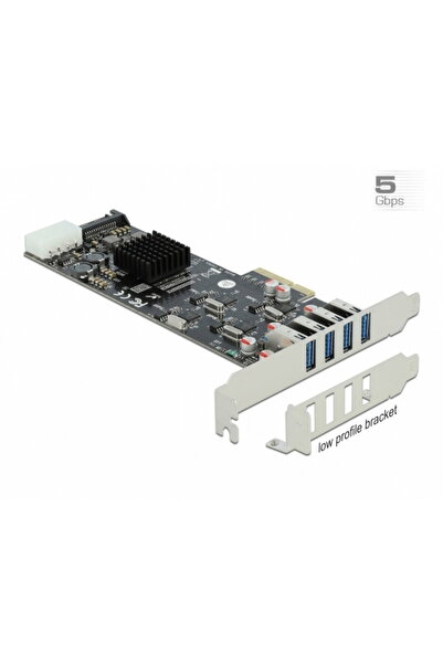 DELOCK PCI Express cu 4 x SuperSpeed USB (USB 3.2 Gen 1) USB-A Quad Channel L...