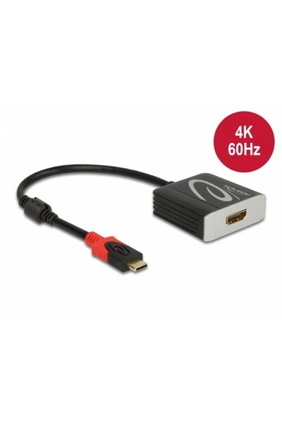 DELOCK Adaptor activ 65400, USB-C la HDMI, 4K, 60Hz HDR, lungime cablu 20 cm,...