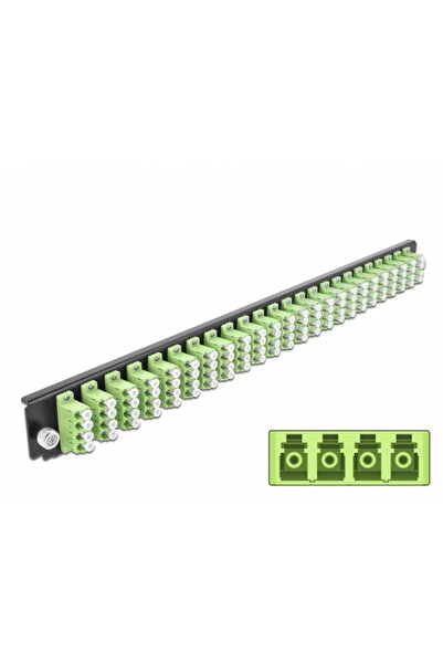 DELOCK Front patch panel 43374, 19" for 24-port LC Quad OM5 enclosure, Light ...