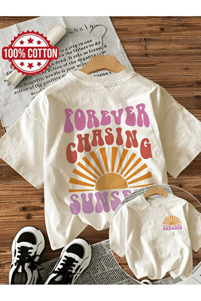 one button تيشيرت فاخر مطبوع على الوجهين بحجم كبير من فوريفر تشيسينغ