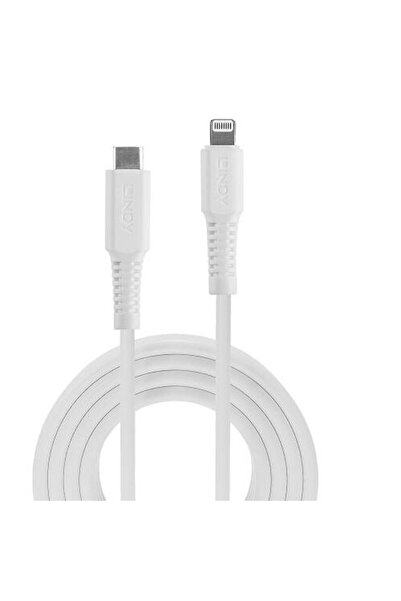 LİNDY Cablu de date 31317, USB-C - Lightning, 2m, Alb