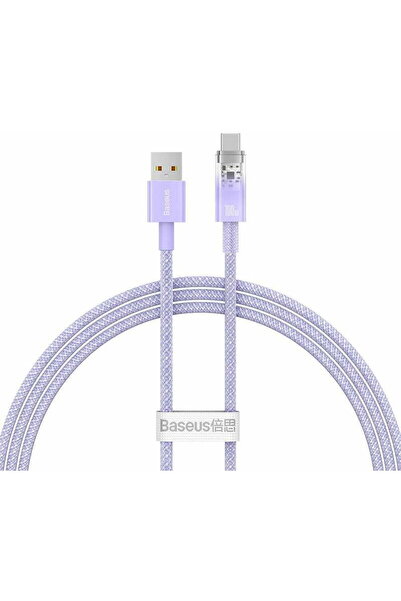 Baseus Cablu Explorer, USB la USB-C, 100W, 6A, Quick Charge, 1m, Violet
