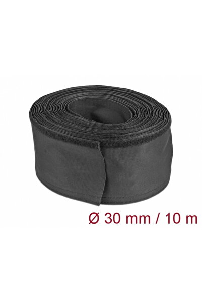 DELOCK Cable organizer 19216, with hooks, width 3 cm, length 10 m, Black