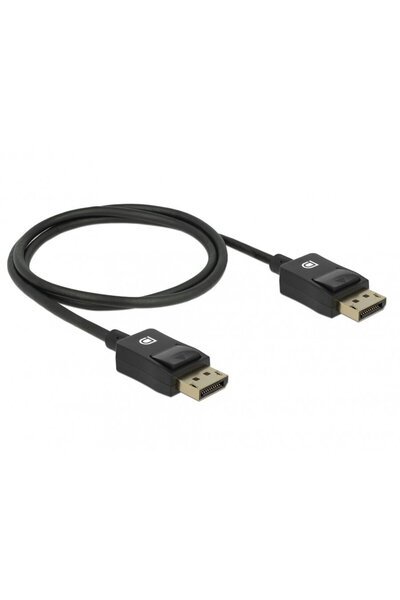 DELOCK Cablu Displayport coaxial 8K60Hz T-T 1m Negru, 85300