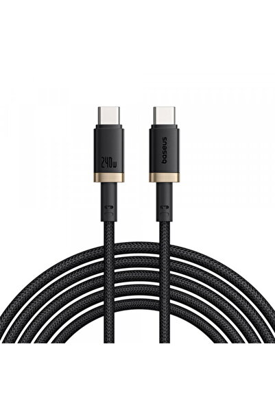 Baseus USB-C - USB-C Dura Data and Charging Cable, 240W, 1m, Gold Black P1037...